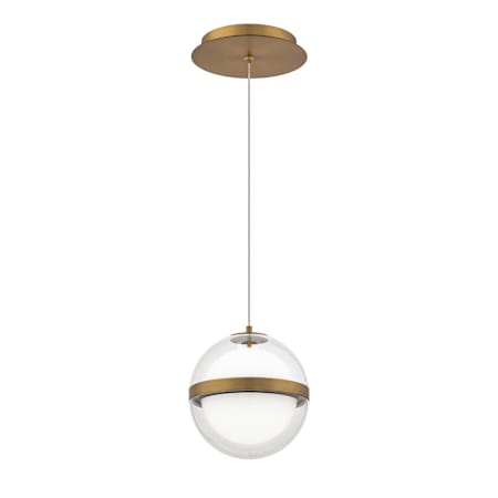WAC Lighting Cyllindra 6" Wide LED Mini Pendant Aged Brass