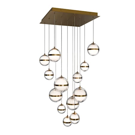 WAC Lighting Cyllindra 21" Wide LED Multi Light Pendant Aged Brass