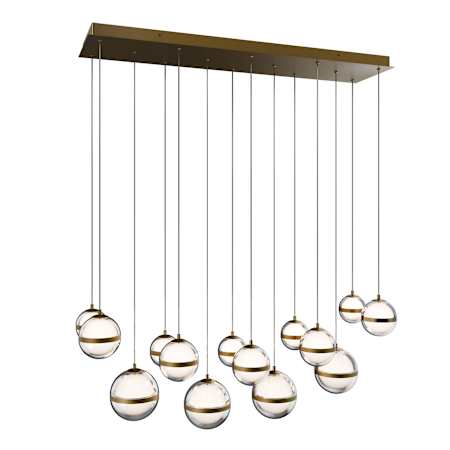 WAC Lighting Cyllindra 42" Wide LED Multi Light Pendant Aged Brass