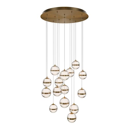 WAC Lighting Cyllindra 6" Wide LED Multi Light Pendant Aged Brass