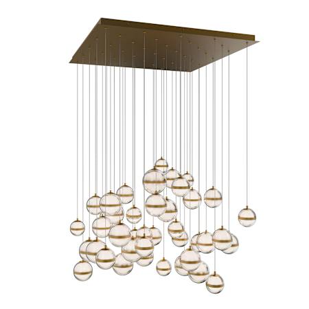 WAC Lighting Cyllindra 37" Wide LED Multi Light Pendant Aged Brass
