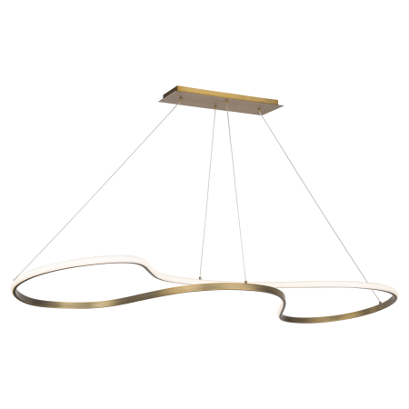 WAC Lighting Marques 48" Wide LED Abstract Linear Pendant Aged Brass