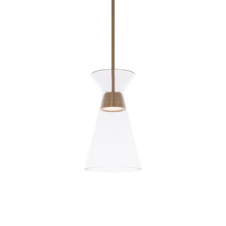 WAC Lighting Chandra 8" Wide LED Mini Pendant Aged Brass