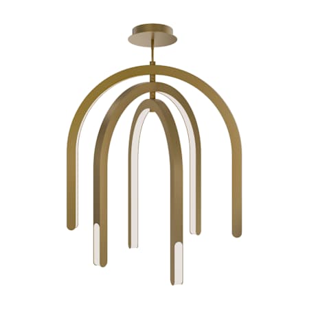 WAC Lighting Helmet 30" Wide LED Pendant Aged Brass
