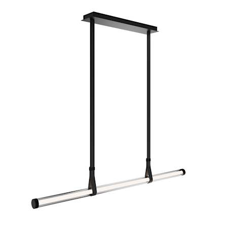 WAC Lighting Balance Beam 53" Wide LED Linear Pendant Black