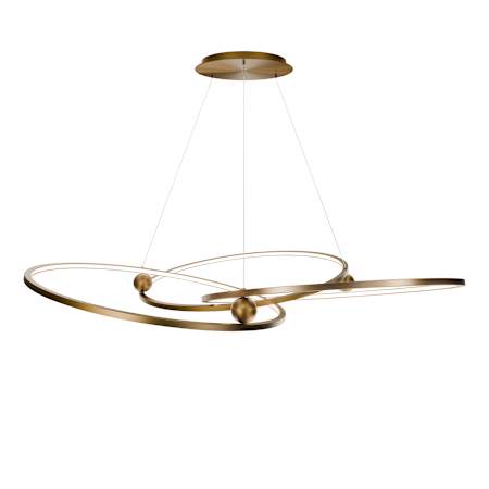 WAC Lighting Sidewinder 60" Wide Ring Chandelier Aged Brass