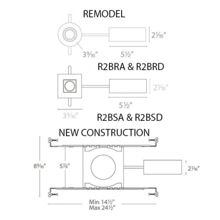 WAC Lighting-R2BRD-F9-Line Drawing