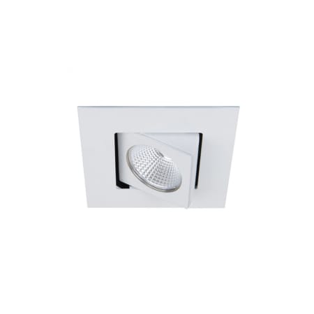 WAC Lighting Oculux 2" LED Square Adjustable Recessed Trim with New Construction / Remodel Convertible Housing and Flood Beam Spread White / 3000K