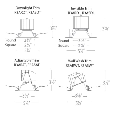WAC Lighting-R3ASAT-F-Line Drawing