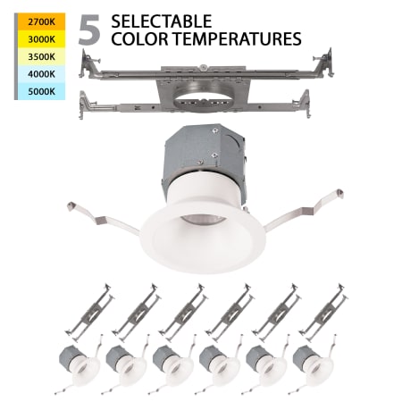 WAC Lighting Pop-in LED Canless Recessed Light 4" Baffle Recessed Trim- IC Rated and Airtight White