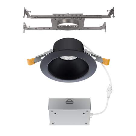 WAC Lighting Pop-in 5" Integrated LED Shower Recessed Trim and New Construction Housing- IC Rated and Airtight Black