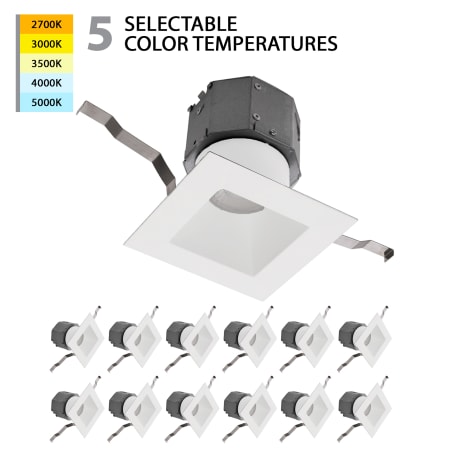 WAC Lighting Pop-in LED Canless Recessed Light 4" Baffle Recessed Trim- IC Rated and Airtight White