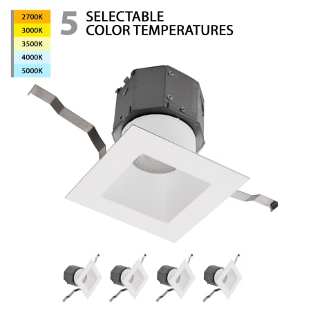 WAC Lighting Pop-in LED Canless Recessed Light 4" Baffle Recessed Trim- IC Rated and Airtight White