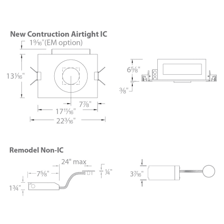 WAC Lighting-R4RCT-EM-Line Drawing