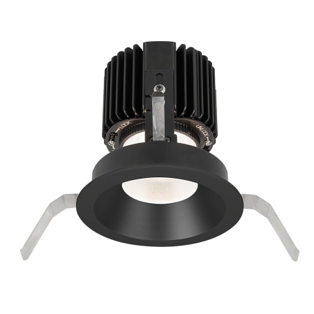 WAC Lighting Volta 4.5" Round Shallow Regressed Trim with LED Light Engine and 60 Degree Wide Beam Spread Black / 2700K / 85CRI
