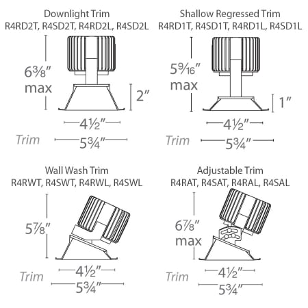 WAC Lighting-R4RD2T-F-Line Drawing