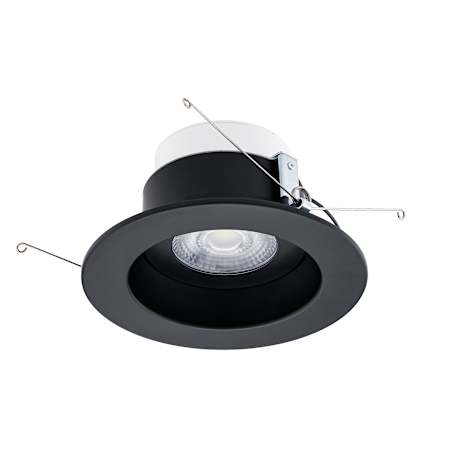 WAC Lighting Lotos 5" Integrated LED Open Recessed Trim and Remodel Housing- IC Rated and Airtight Black