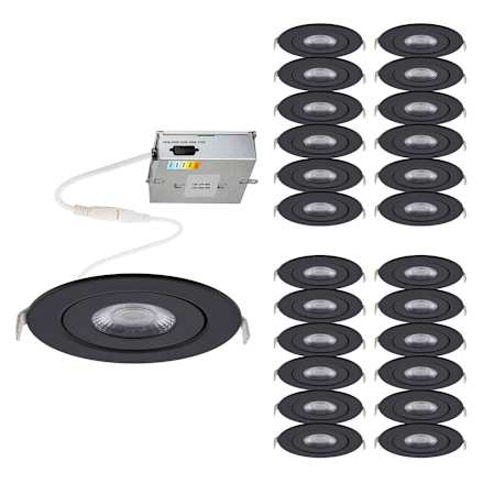 WAC Lighting Pack of (24) Lotos 6" LED Adjustable Canless Downlight with Adjustable Color Temperature Black