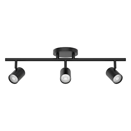 WAC Lighting Pipe 3" Wide 3 Light LED Fixed Rail Linear Ceiling Fixture Black