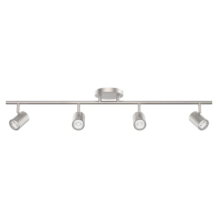 WAC Lighting Pipe 3" Wide 4 Light LED Fixed Rail Linear Ceiling Fixture Brushed Nickel