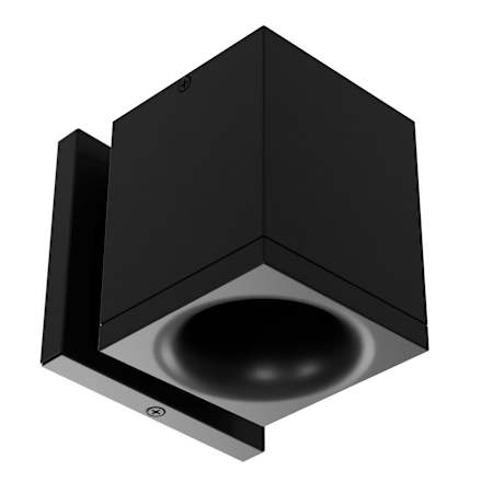 WAC Lighting Zoron 5" Tall 5-CCT LED Square Outdoor Wall Sconce with Arc Trim - Flood 45° Beam Spread Black