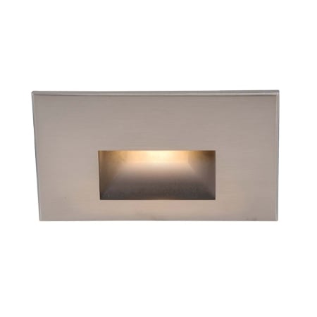Brushed Nickel / Blue Lens