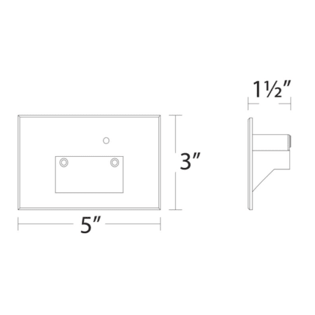 WAC Lighting Step Light with Photocell Line Drawing