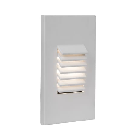 WAC Lighting 5" Tall Vertical LED Step and Wall Light with Amber Louvered Lens - 120 Volt White
