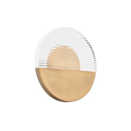WAC Lighting Crescent 10" Tall LED Wall Sconce - 3000K Aged Brass