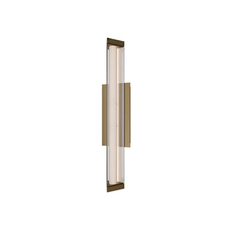 WAC Lighting Boulevard 18" Tall Switchable White LED Bath Bar - Pre-set to 2700K Aged Brass