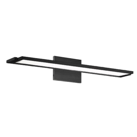 WAC Lighting Line Single Light 24-5/8" Wide Integrated LED Bath Bar with Edge-lit Acrylic Shade Black / 2700K
