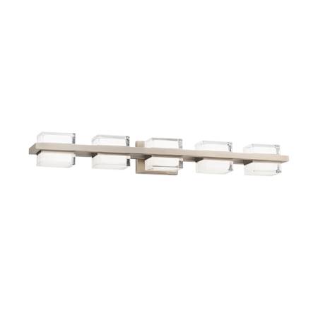 WAC Lighting Interlok 5 Light 36" Wide LED Vanity Light - 3000K Brushed Nickel