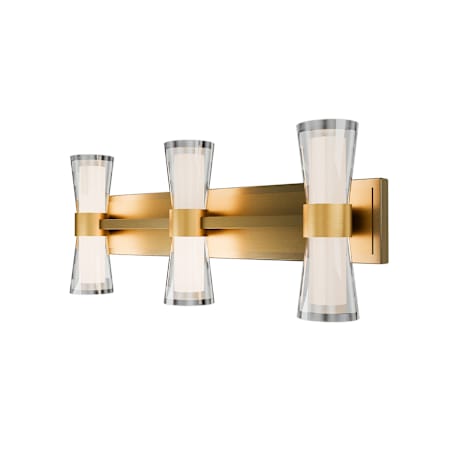 WAC Lighting Hourglass 10" Tall LED Wall Sconce Aged Brass