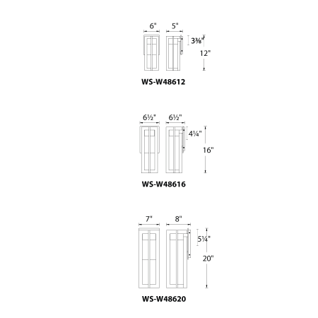 WAC Lighting-WS-W48616-Line Drawing