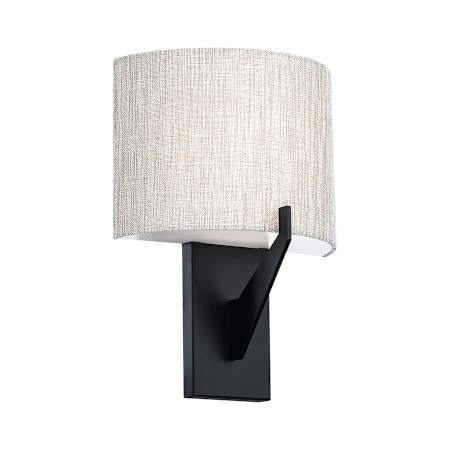 WAC Lighting Fitzgerald 8" Wide LED Wall Sconce Set to 3000K Black