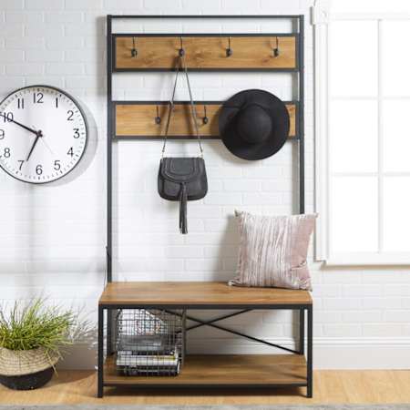 Walker Edison BDT72MWBW Rustic Industrial 40