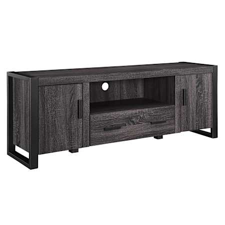 Walker Edison Contemporary Industrial 60" Wide TV Stand Media Cabinet Charcoal