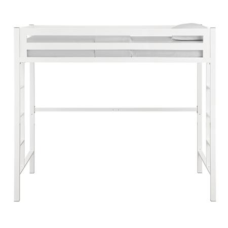 Walker Edison Twin Steel Loft Bed White