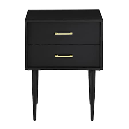 Walker Edison Millwork 20" Wide Modern Nightstand Side Table Black