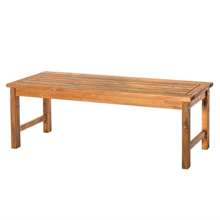 Walker Edison Odessa 53" Wide Wood Contemporary Outdoor Bench Acacia