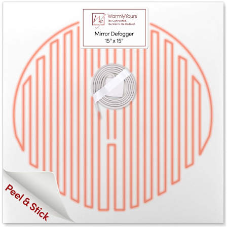 WarmlyYours ClearlyYou Round Bathroom Mirror Defogger - 15" Diameter N/A
