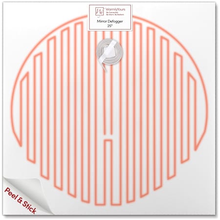 WarmlyYours ClearlyYou Round Bathroom Mirror Defogger - 25" Diameter N/A