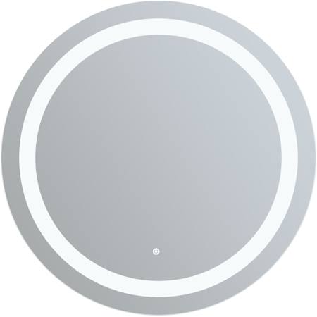 WarmlyYours 27-1/2" Diameter Circular Frameless Bathroom Wall Mirror with LED Lighting Glass