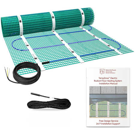 WarmlyYours TempZone Radiant Floor Heating Roll 120V 60ft x 1.5ft - 90 Sq Ft N/A