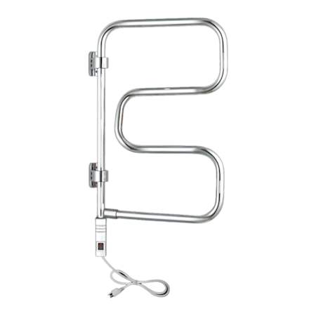WarmlyYours Elements Serpentine  4-Bar Electric Plug-In Swing Towel Warmer Polished Chrome