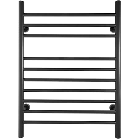 WarmlyYours Infinity 10 Bar Bathroom Towel Warmer with Dual Connection - Hardwired or Plug-In Black
