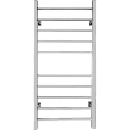 WarmlyYours Metropolitan 24"W Modern Dual Connection 10 Bar Wall Mounted Towel Warmer Polished Stainless Steel