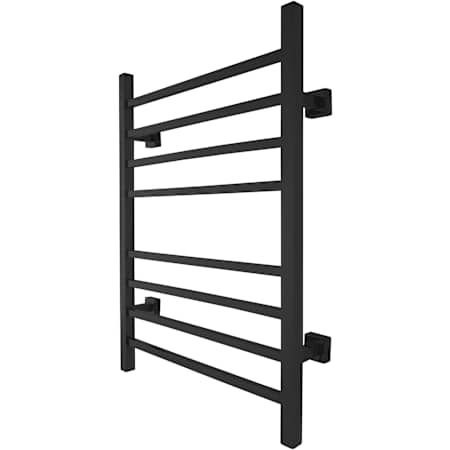 WarmlyYours Sierra 24"W x 32"H Dual Connection Hardwired or Plug-In 8-Bar Stainless Steel Towel Warmer Black Matte