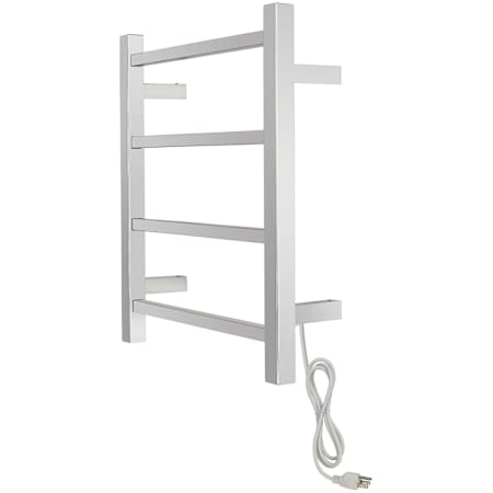 WarmlyYours Palma 17-11/16"W x 19-11/16"H 120 V Plug-In Stainless Steel 4 Bar Towel Warmer Polished Stainless Steel