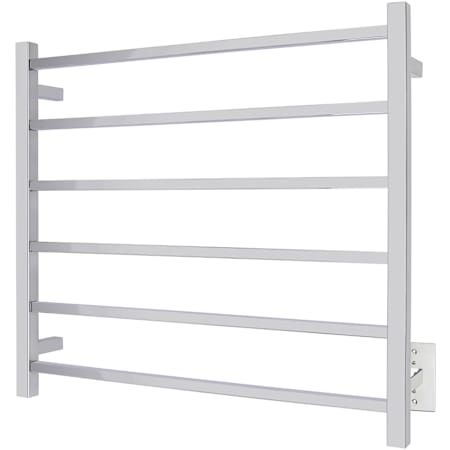 WarmlyYours Elevate Tahoe 29 1/2" Wide Electric 6 Bar Wall Mounted Towel Warmer Polished Stainless Steel